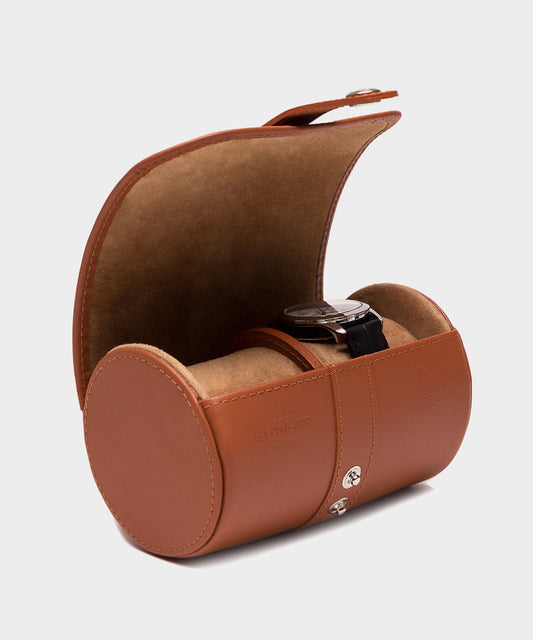 Ettinger Double Watch Roll - Tan
