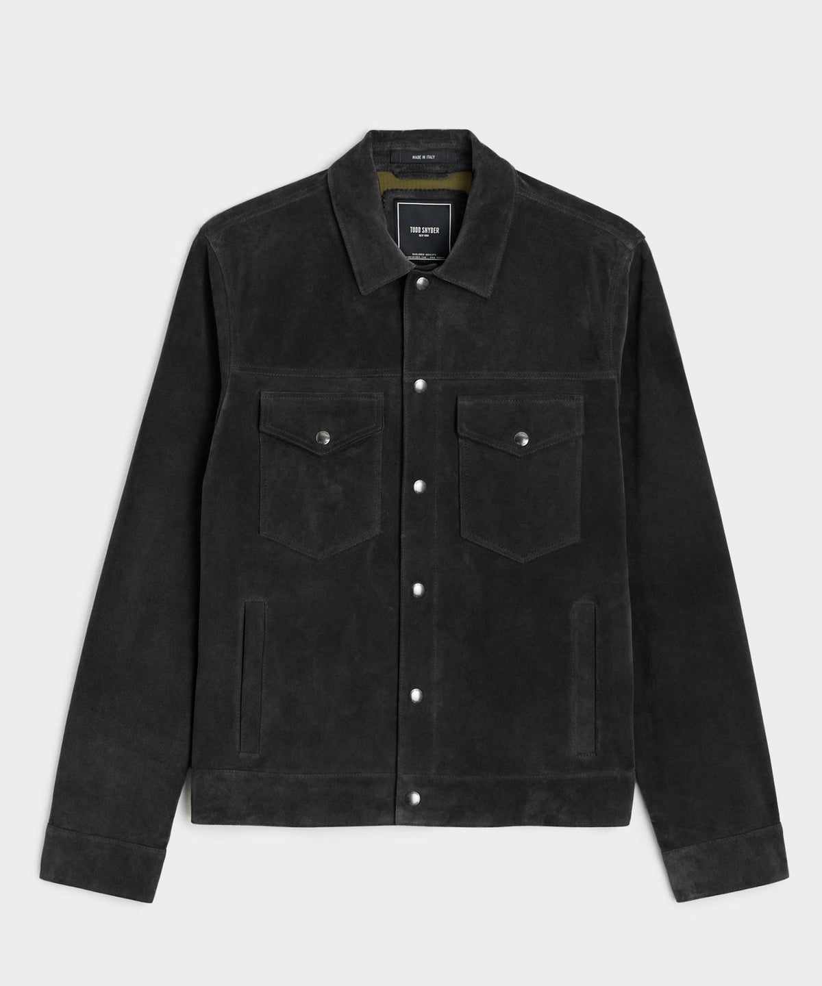 Italian Suede Dylan Jacket - Black