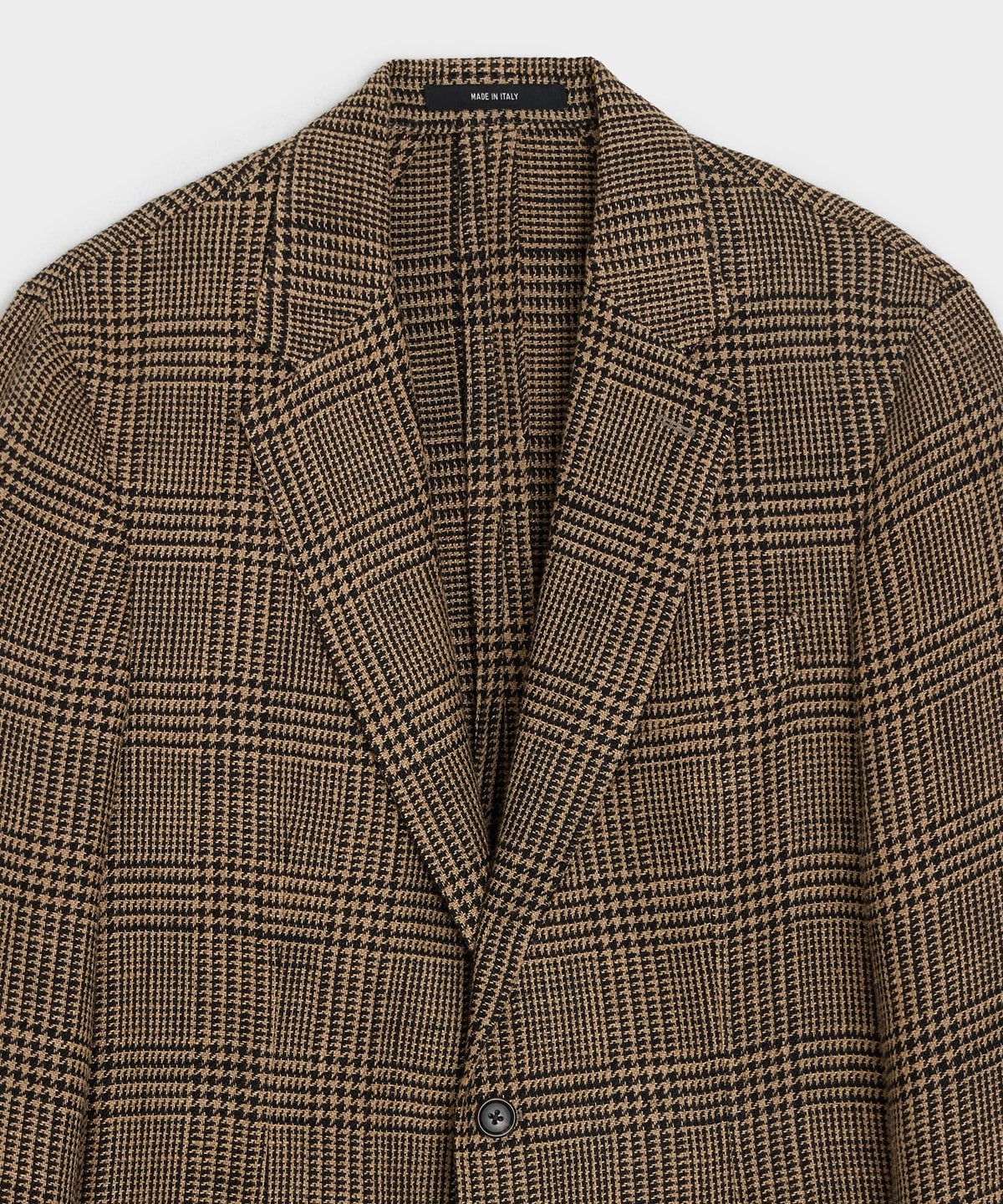 Italian Glen Plaid Sport Coat - Khaki