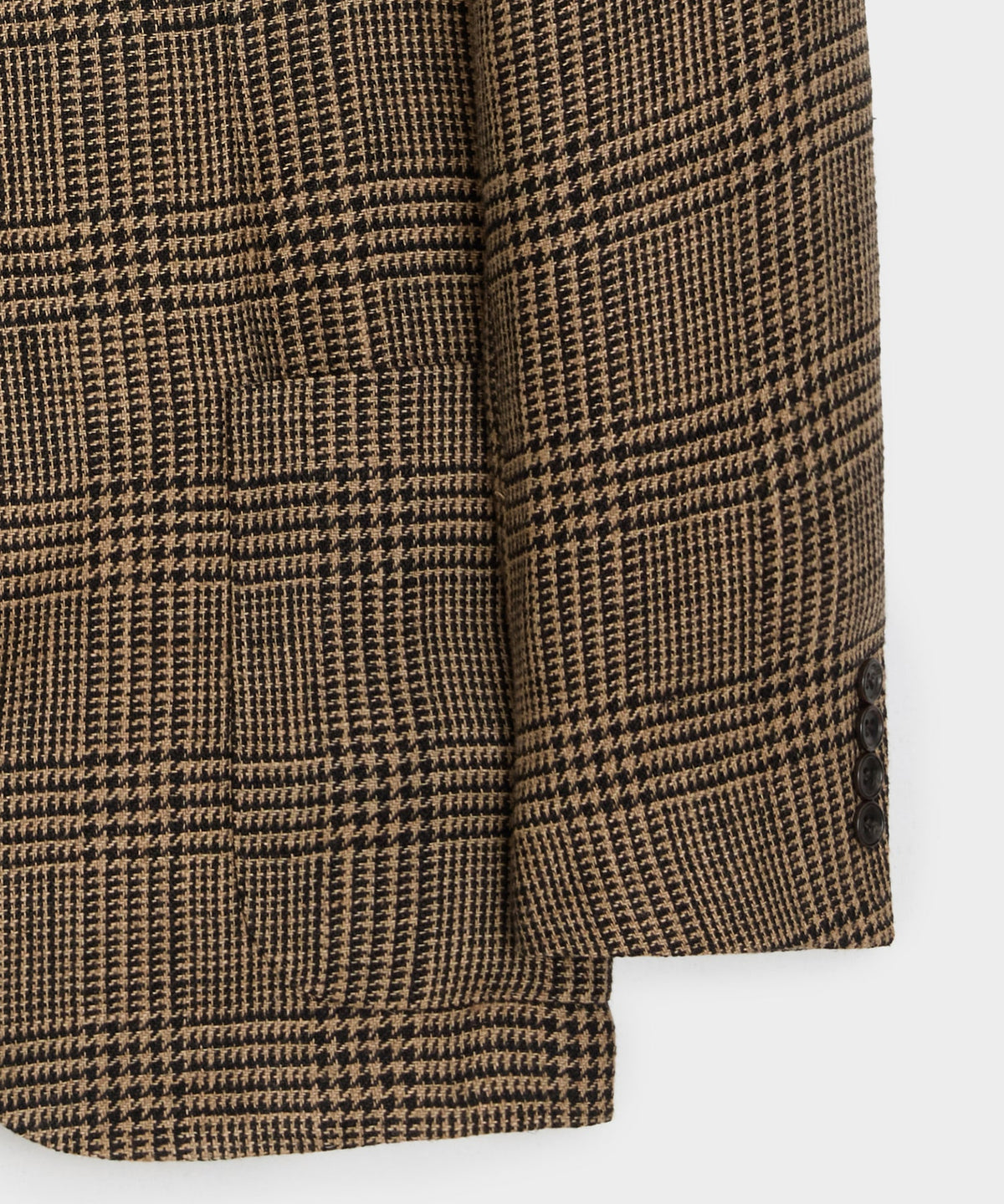Italian Glen Plaid Sport Coat - Khaki