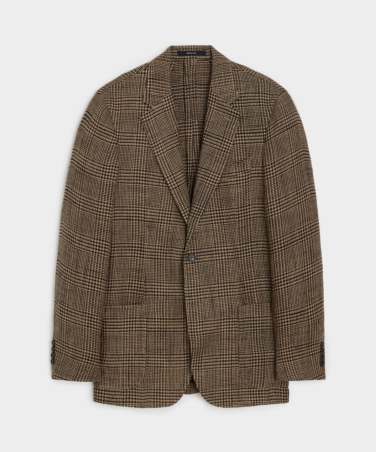 Italian Glen Plaid Sport Coat - Khaki