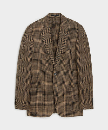 Italian Glen Plaid Sport Coat - Khaki