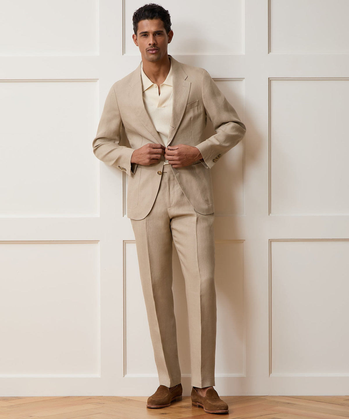 Italian Linen Madison Jacket - Beige