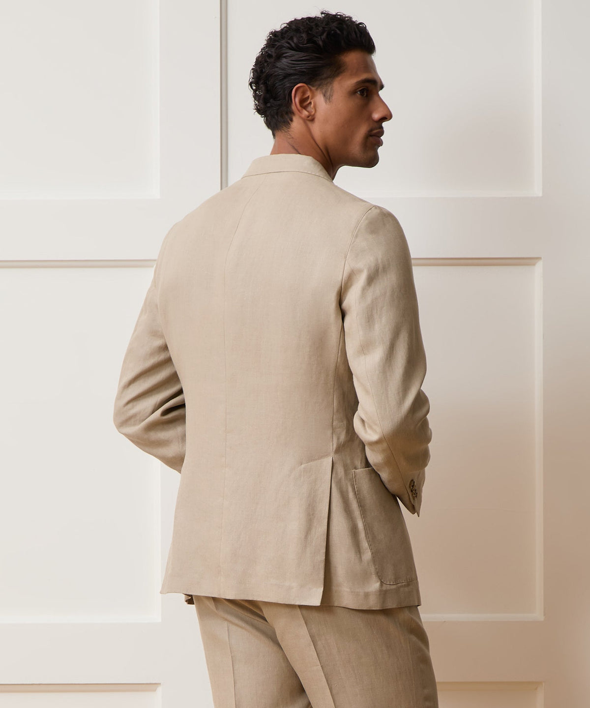 Italian Linen Madison Jacket - Beige