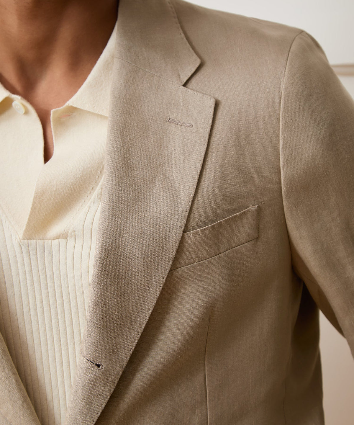 Italian Linen Madison Jacket - Beige