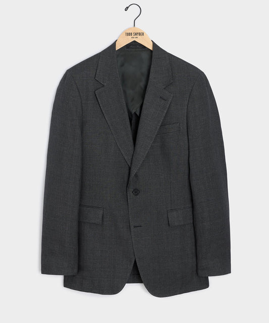Italian Cotton-Linen Sutton Jacket - Charcoal