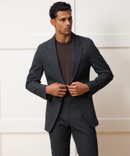 Italian Seersucker Sutton Jacket - Obsidian