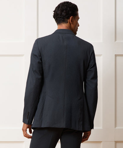 Italian Seersucker Sutton Jacket - Obsidian