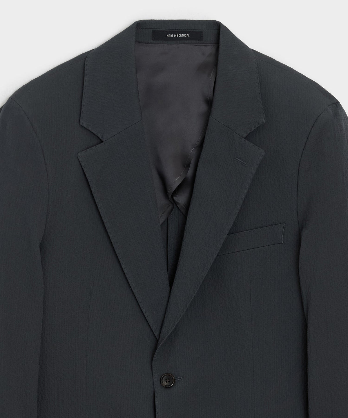 Italian Seersucker Sutton Jacket - Obsidian