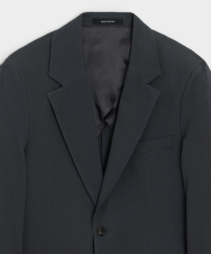 Italian Seersucker Sutton Jacket - Obsidian