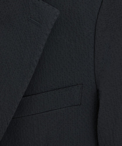 Italian Seersucker Sutton Jacket - Obsidian