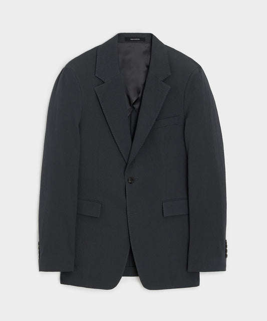 Italian Seersucker Sutton Jacket - Obsidian