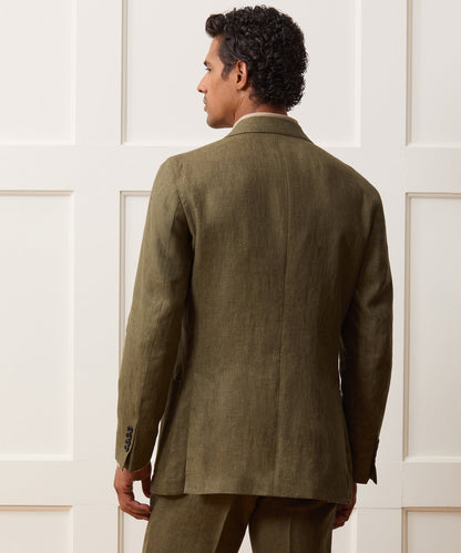 Italian Linen Madison Jacket - Olive