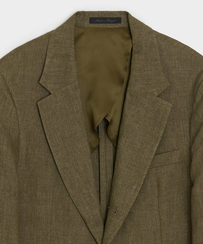 Italian Linen Madison Jacket - Olive