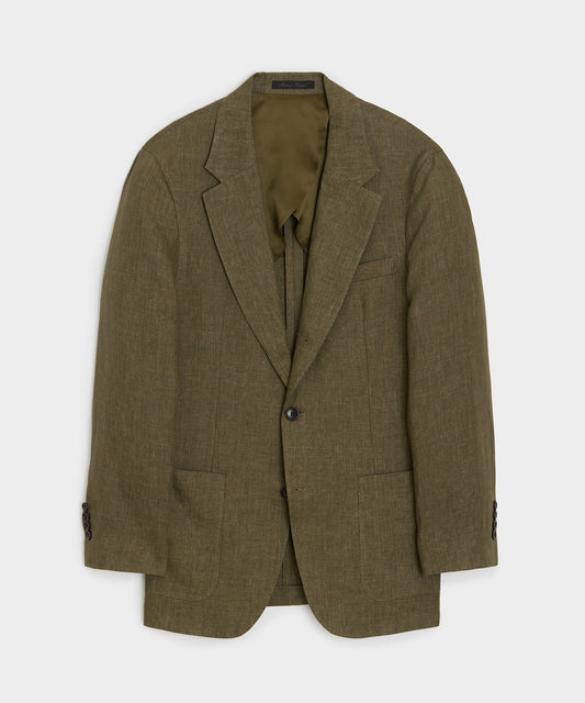 Italian Linen Madison Jacket - Olive