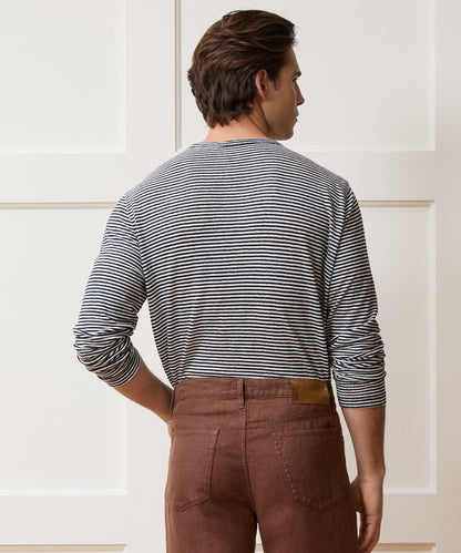 Linen Jersey Tee - Captain Navy