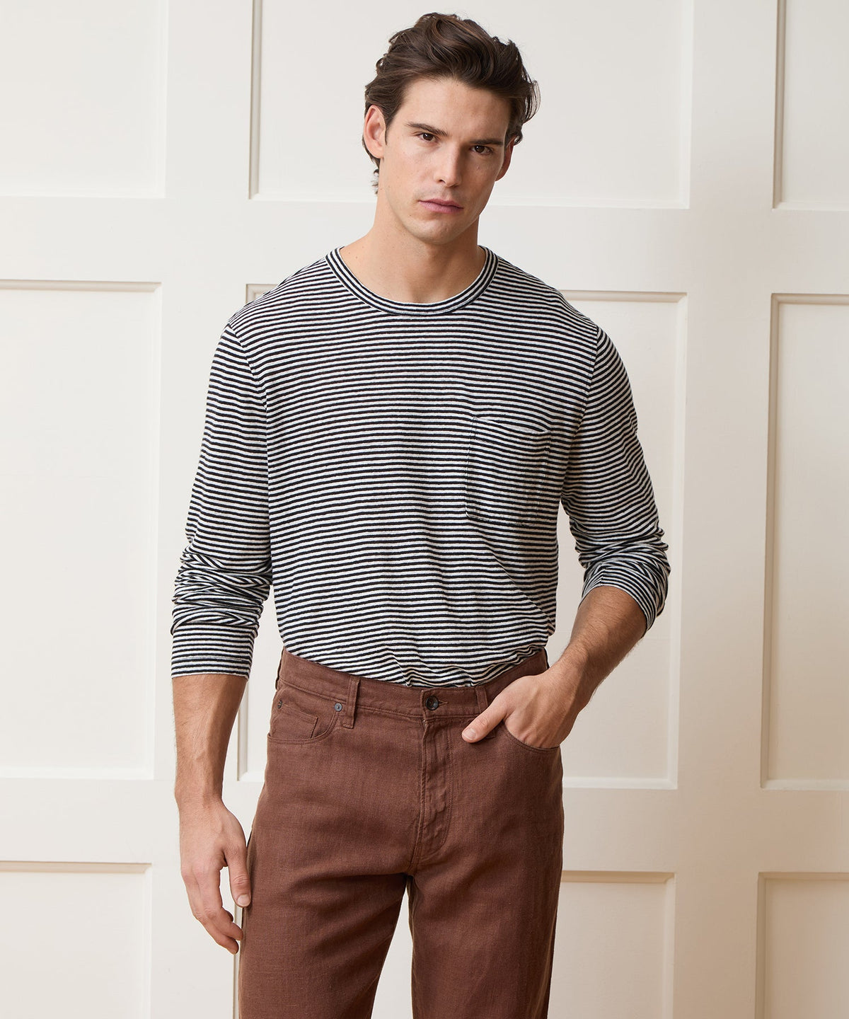 Linen Jersey Tee - Captain Navy