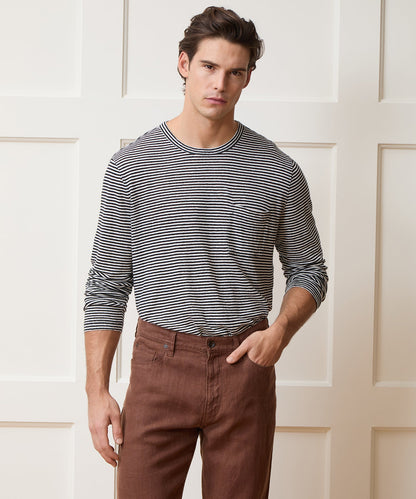 Linen Jersey Tee - Captain Navy