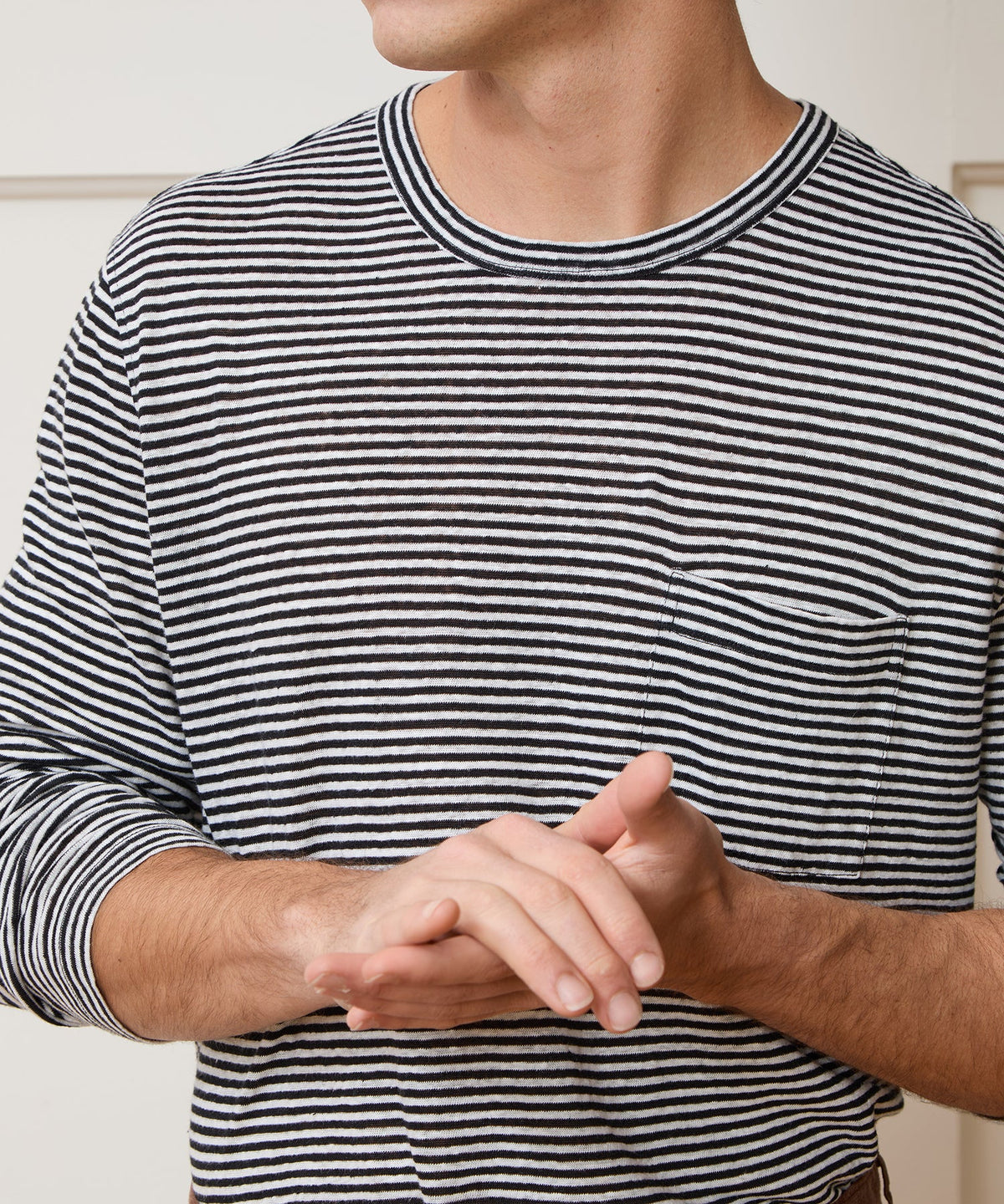 Linen Jersey Tee - Captain Navy