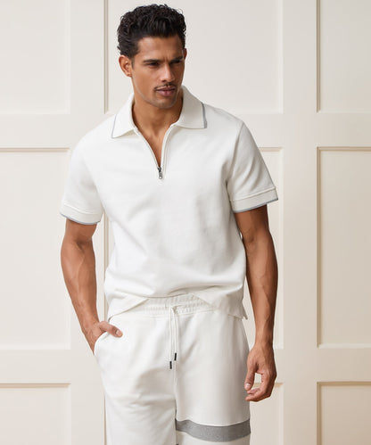 Foundation Quarter-Zip Polo - Bisque