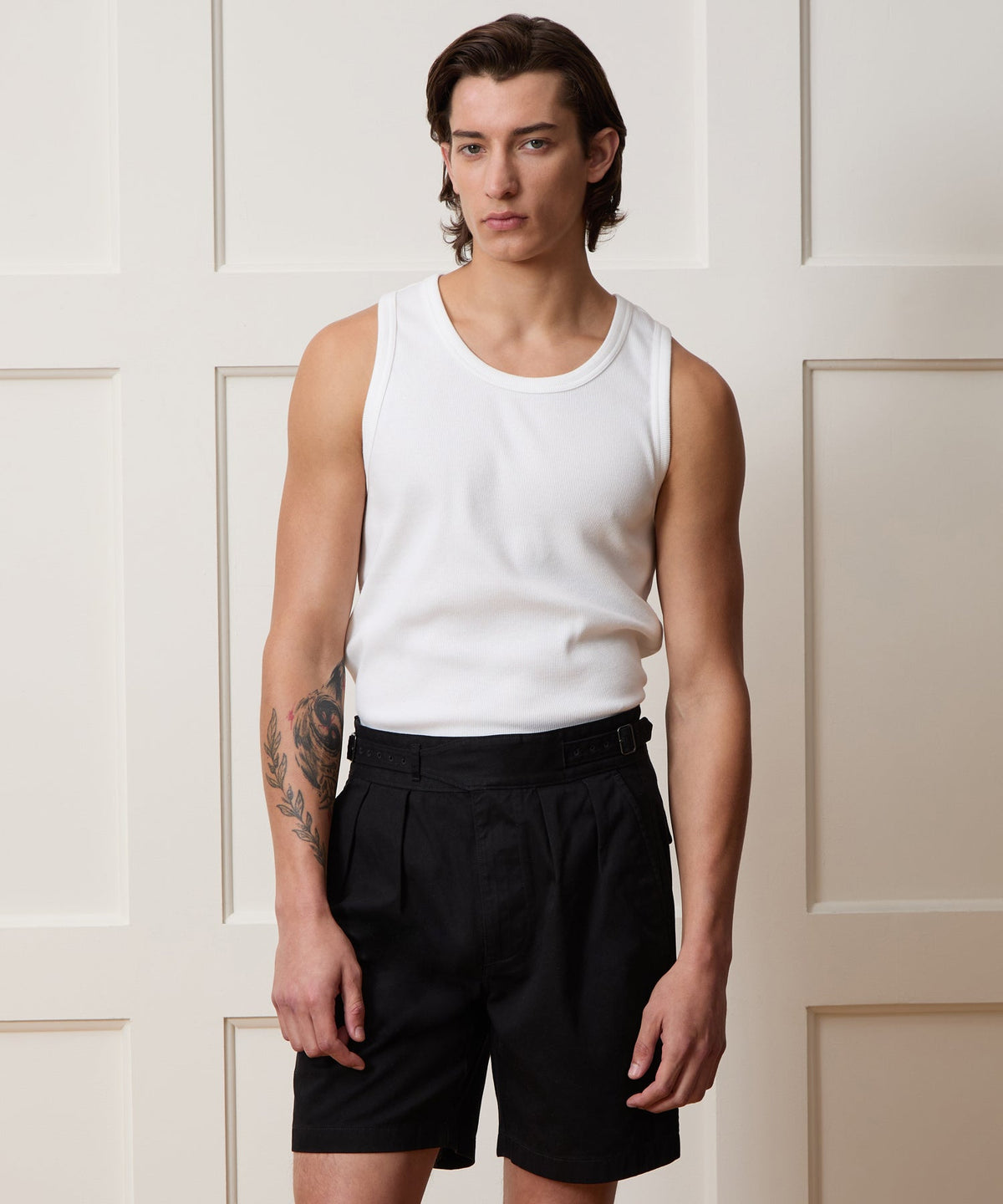 Cotton Ribbed Tank - White