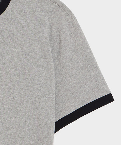 Boxy Jersey Ringer Tee - Grey Heather