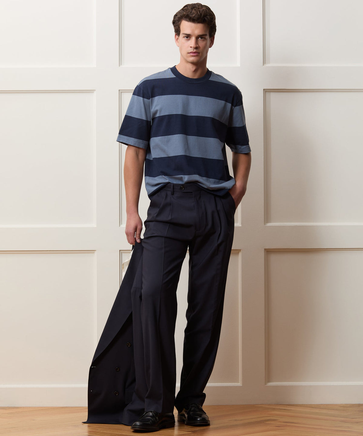 Boxy Jersey Rugby Tee - Deep Springs