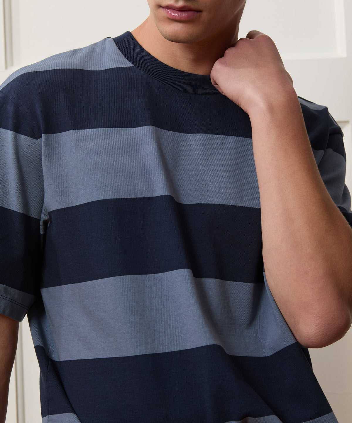 Boxy Jersey Rugby Tee - Deep Springs