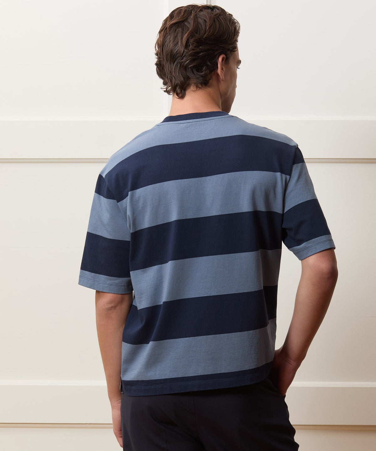 Boxy Jersey Rugby Tee - Deep Springs