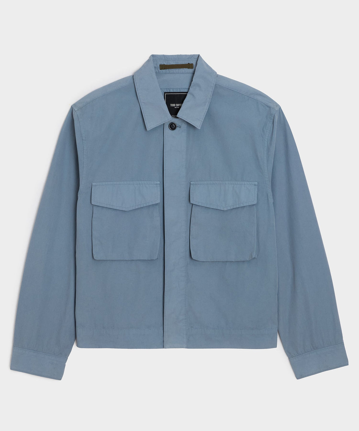 Garment-Dyed Poplin Jacket - Blue