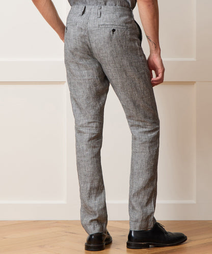 Straight Fit Linen Favorite Pant - Black