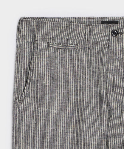 Straight Fit Linen Favorite Pant - Black
