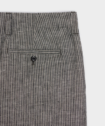 Straight Fit Linen Favorite Pant - Black
