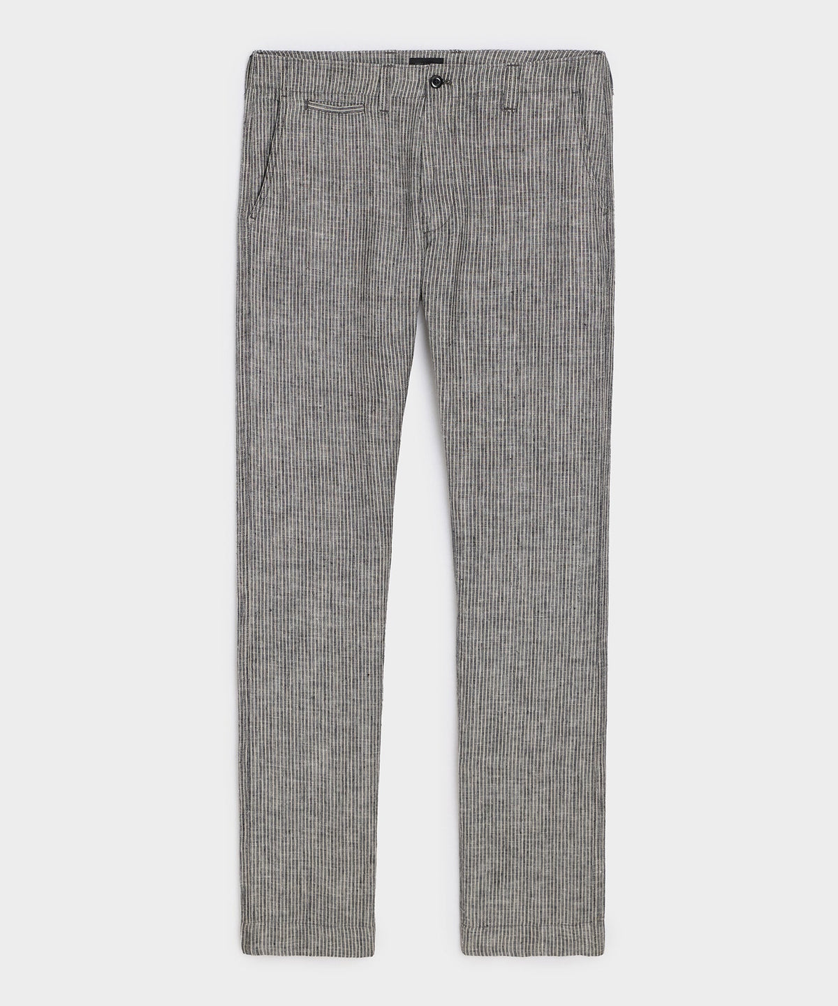 Straight Fit Linen Favorite Pant - Black