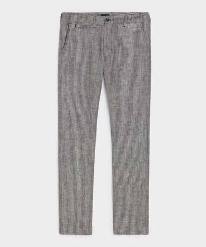 Straight Fit Linen Favorite Pant - Black