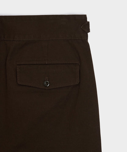 7" Cotton Gurkha Short - Dark Brown