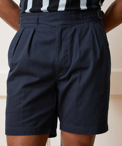 7" Cotton Gurkha Short - Classic Navy
