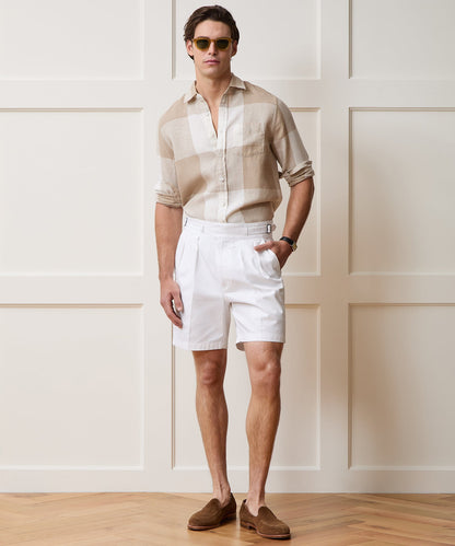 7" Cotton Gurkha Short - White