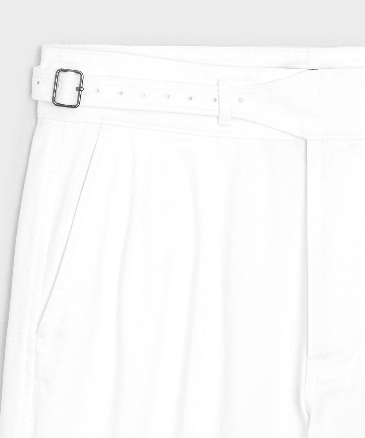 7" Cotton Gurkha Short - White
