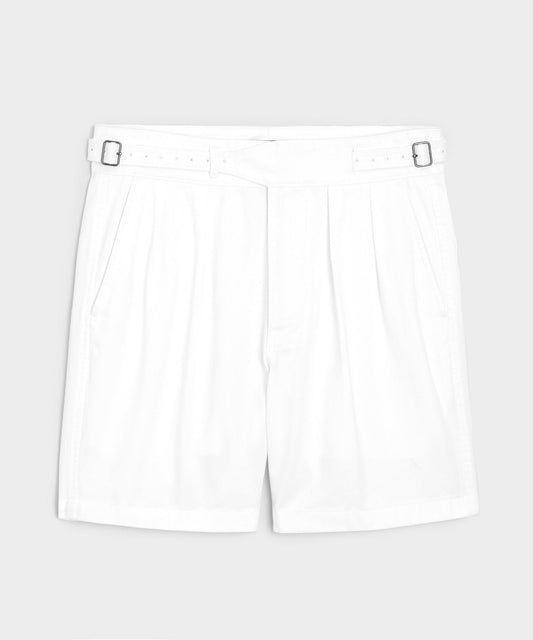 7" Cotton Gurkha Short - White
