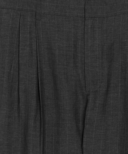 Italian Linen-Wool Officer Trouser - Charcoal