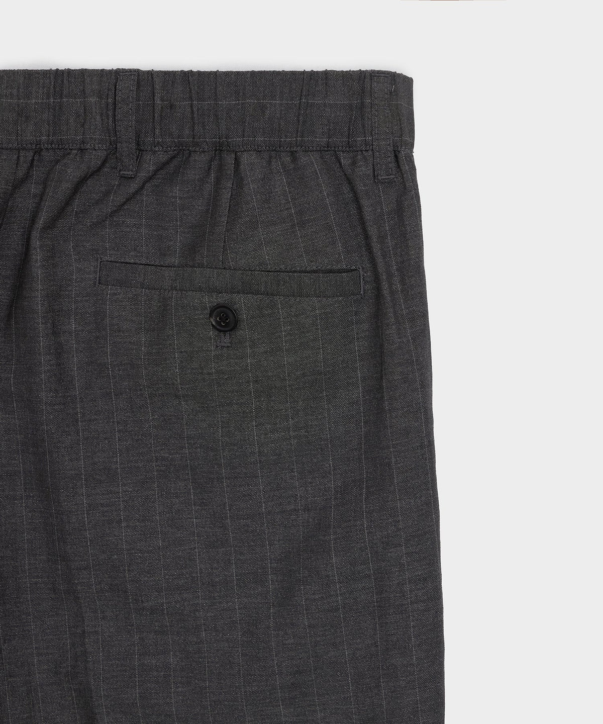 Italian Linen-Wool Officer Trouser - Charcoal