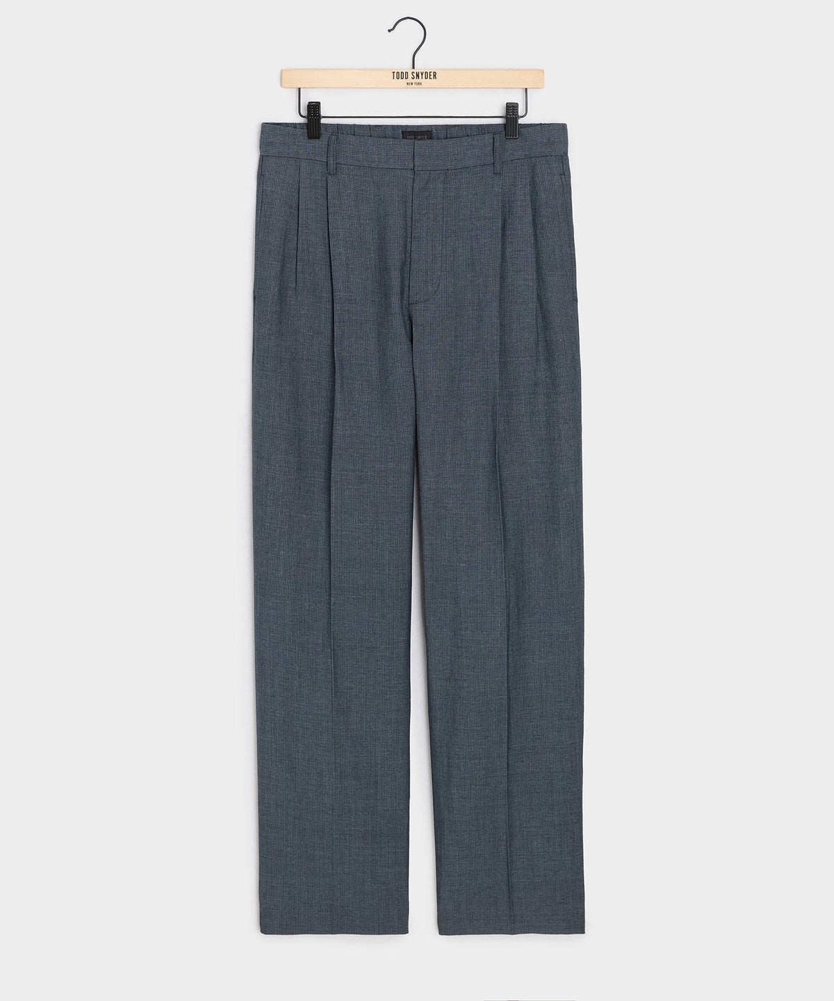 Italian Linen-Wool Officer Trouser - Light Blue