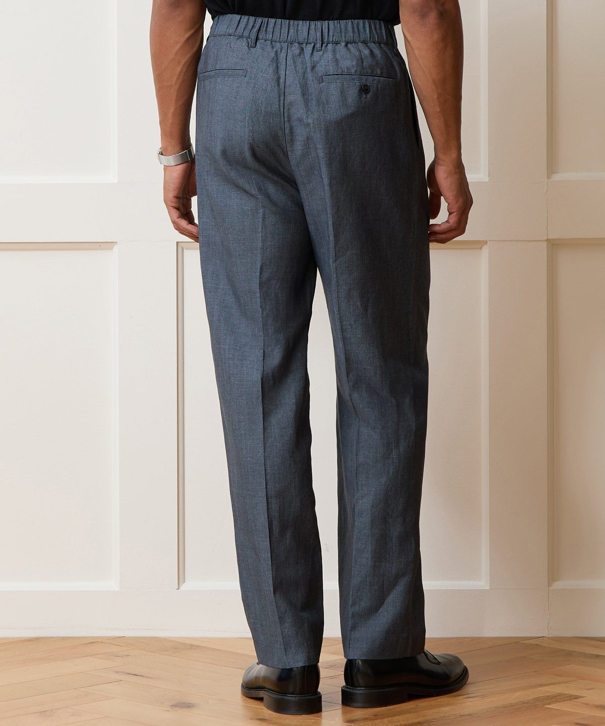 Italian Linen-Wool Officer Trouser - Light Blue