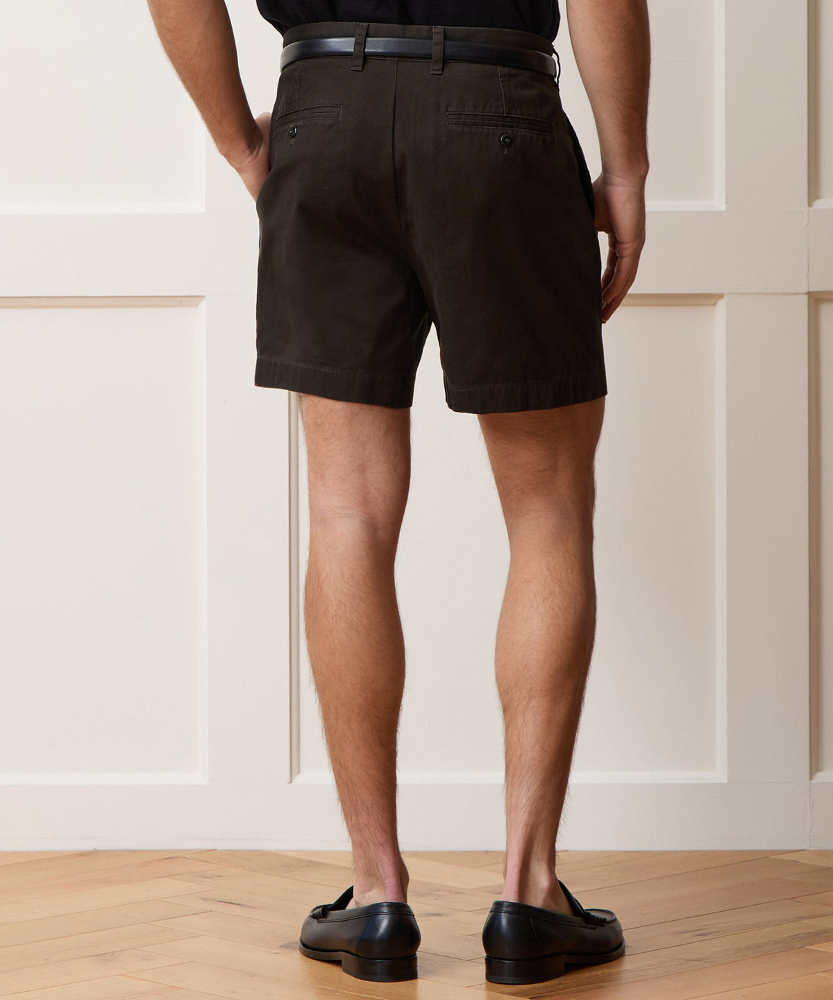 5" Cotton Officer Short - Dark Brown
