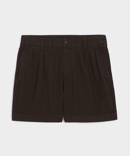 5" Cotton Officer Short - Dark Brown