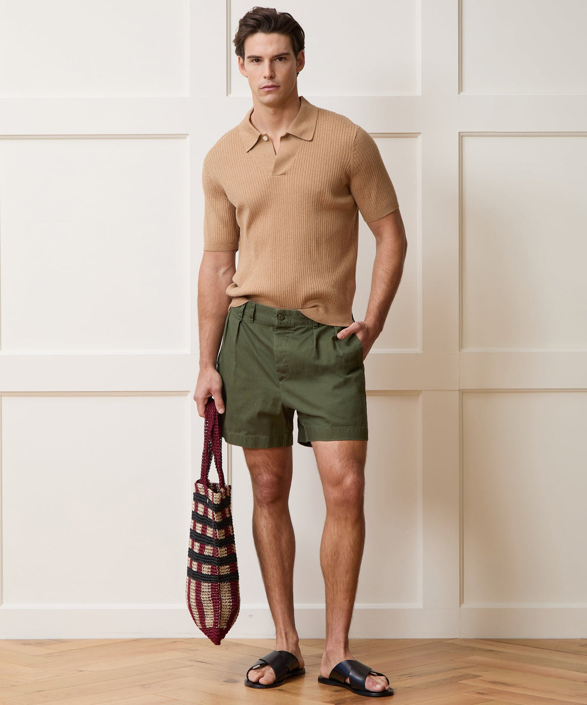 5" Cotton Officer Short - Olive