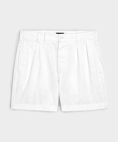 5" Cotton Officer Short - White