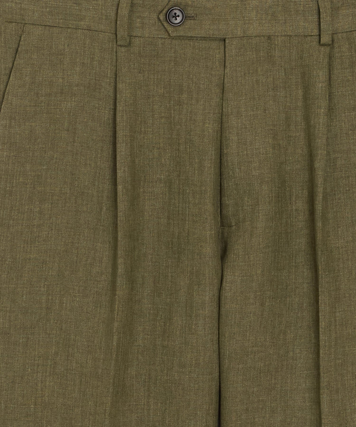 Italian Linen Madison Trouser - Olive