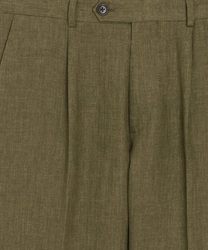 Italian Linen Madison Trouser - Olive